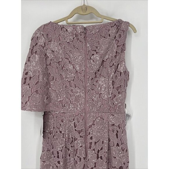 JS Collections Womens Size 4 Purple Arabella Lace Sequin Formal Long Gown Dress - Picture 7 of 16